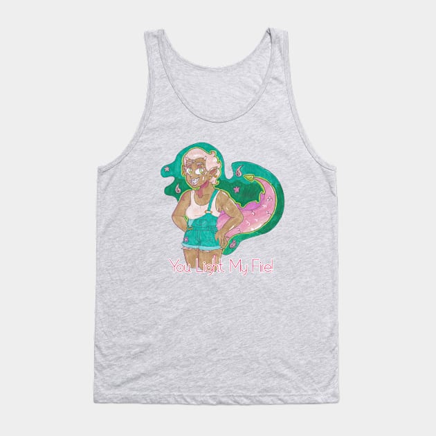 Dragon Girl Pun Up! Tank Top by The Beautiful Egg